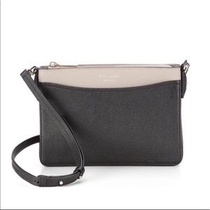 Kate Spade Margaux Medium Sized Pebbled Leather Convertible Crossbody Bag Black